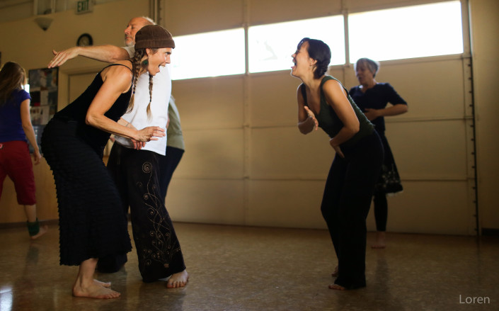 An ecstatic dance class in Ashland, Oregon