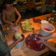 Making sauerkraut at Full Bloom
